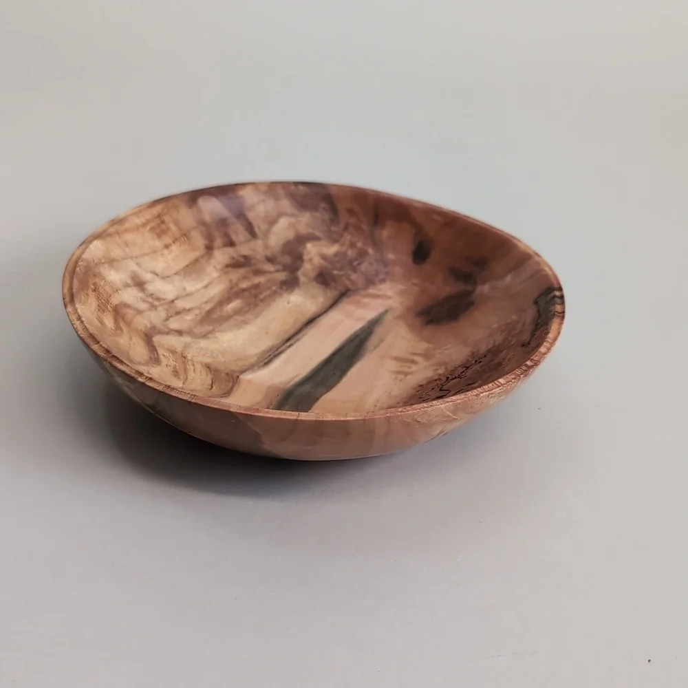 Alan Adler maple bowl (2018) fine art craft piece 6" Diameter - Picture 3 of 9